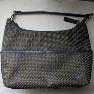 SOLD-Ralph Lauren Plaid Houndstooth Monogram Baguette